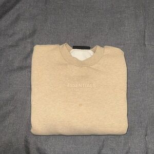 Essentials Fear Of God Men's Tan Crewneck Sweater
